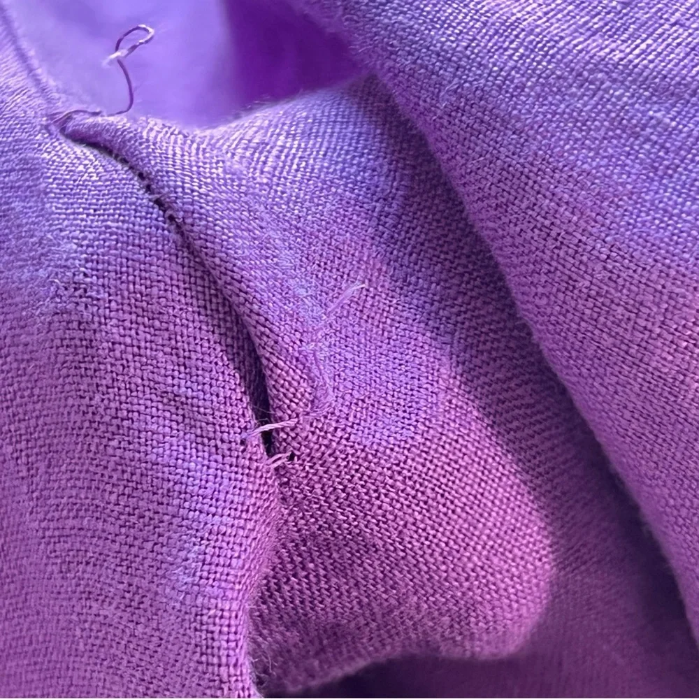 Johnny Was NOAH EASY V‑NECK Embroidered Top Mandarin Collar Purple Lilac Size M - Picture 11 of 16